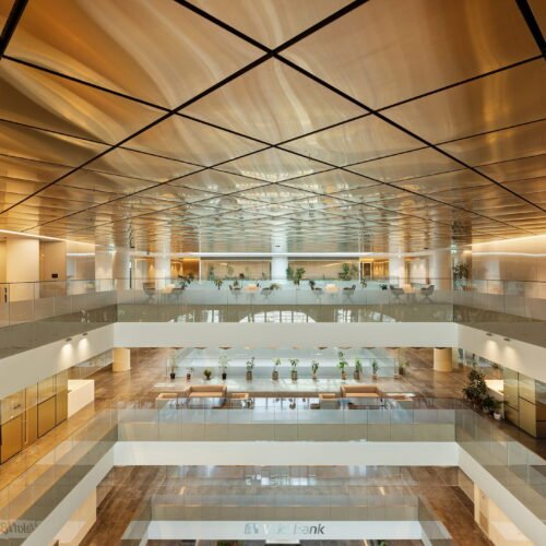 bronze color metal suspended ceiling